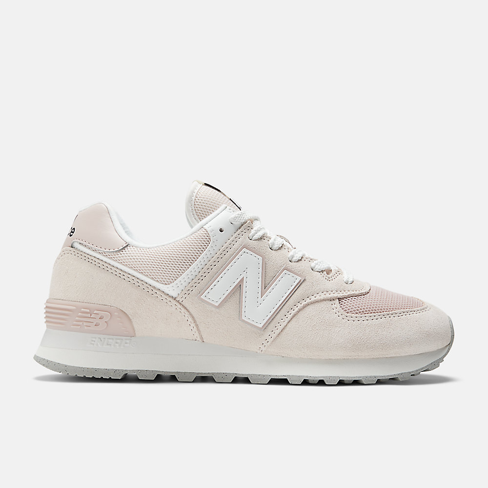 New Balance 574 Shoes Pink with White